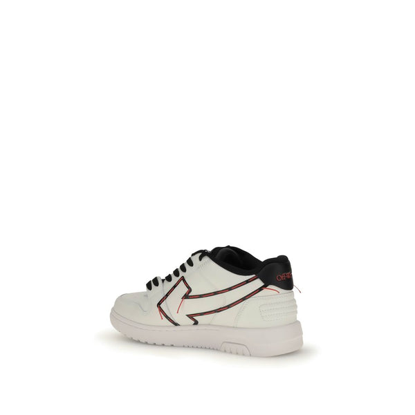 Weiße Gummisohle Sneakers mit niedrigem Schaft