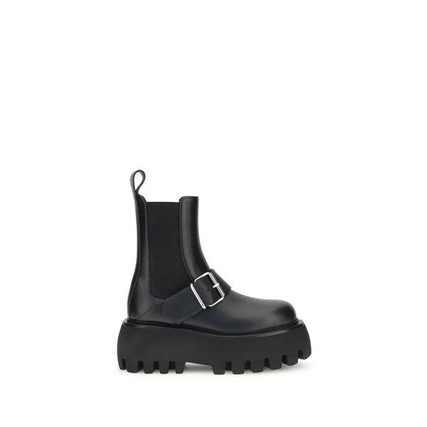 Schwarze Kalbshaut Bos Taurus Stiefeletten