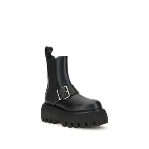 Schwarze Kalbshaut Bos Taurus Stiefeletten