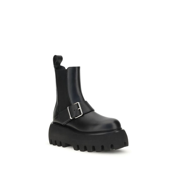 Schwarze Kalbshaut Bos Taurus Stiefeletten