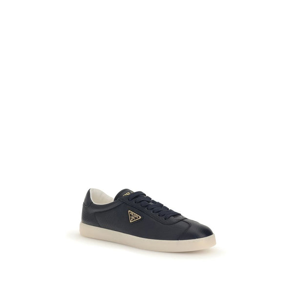 Dunkelblaue Kalbshaut Bos Taurus Sneakers mit niedrigem Schaft