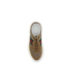 Beigefarbene Polyamid-Sportschuhe