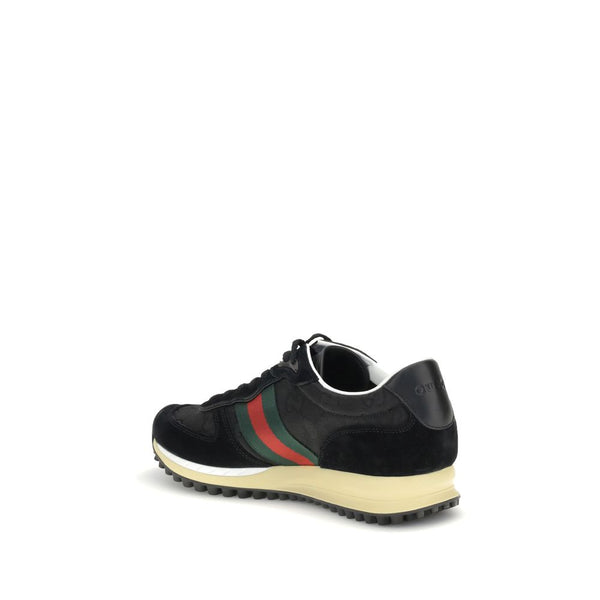 Schwarze Polyamid-Sportschuhe