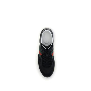 Schwarze Polyamid-Sportschuhe