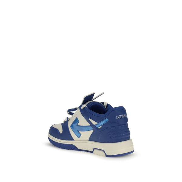 Dicke Sneakers aus blauem Leder