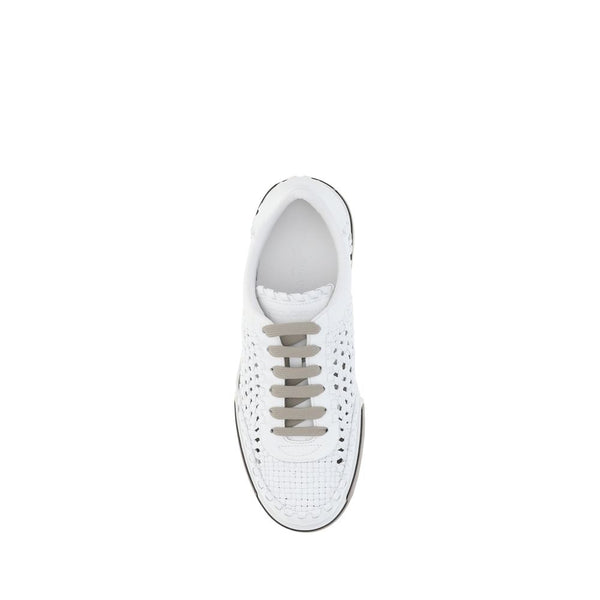 Weiße Ovis Aries Aries Sneakers aus Lammleder