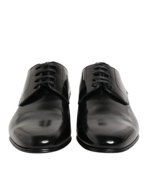 Schwarzes Kalbsleder Derby Herren Anzugschuhe