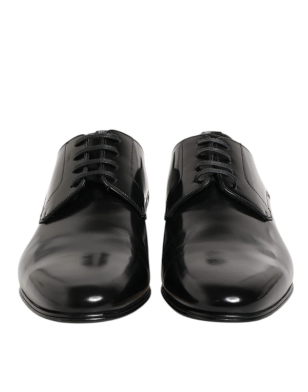 Schwarzes Kalbsleder Derby Herren Anzugschuhe