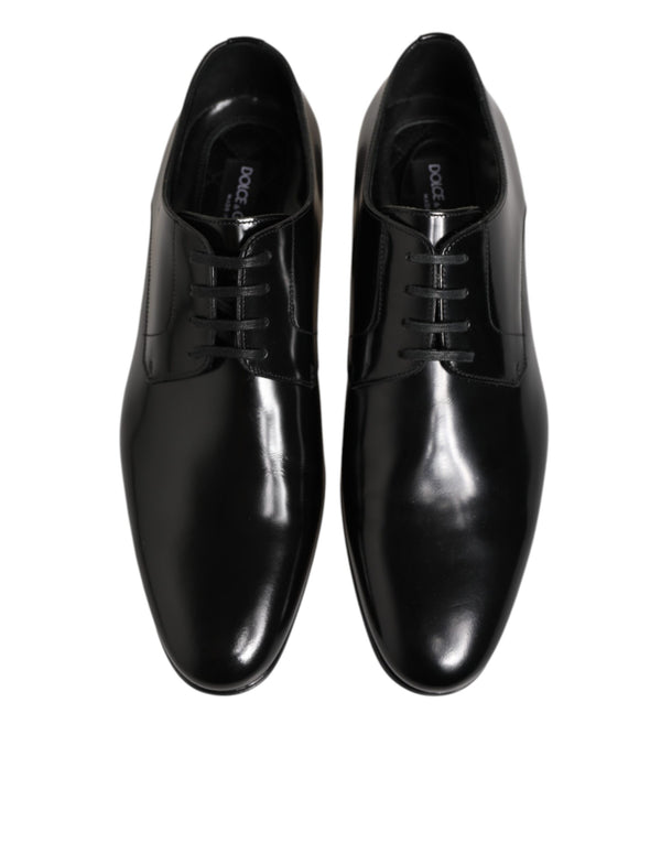 Schwarzes Kalbsleder Derby Herren Anzugschuhe