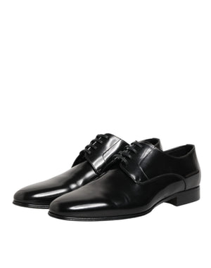 Schwarzes Kalbsleder Derby Herren Anzugschuhe