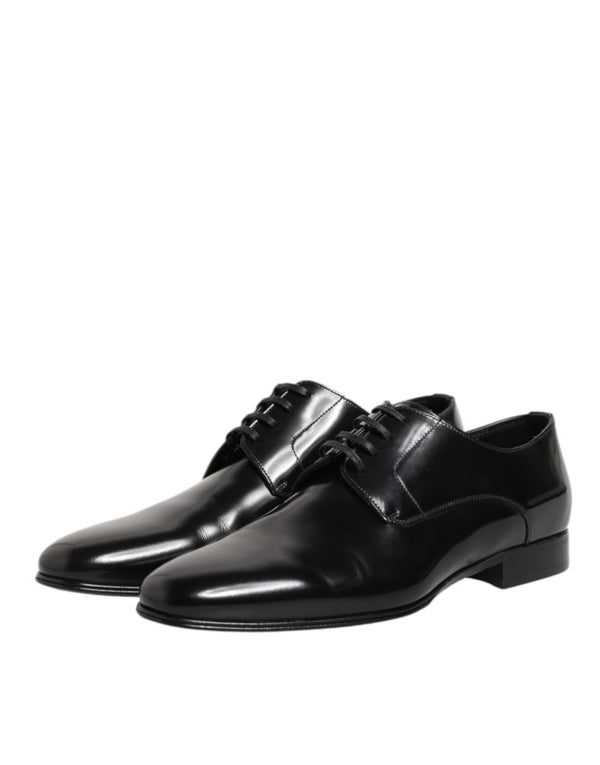 Schwarzes Kalbsleder Derby Herren Anzugschuhe