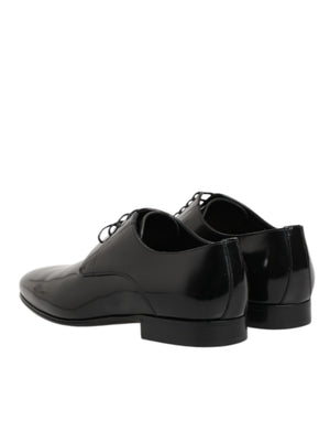 Schwarzes Kalbsleder Derby Herren Anzugschuhe