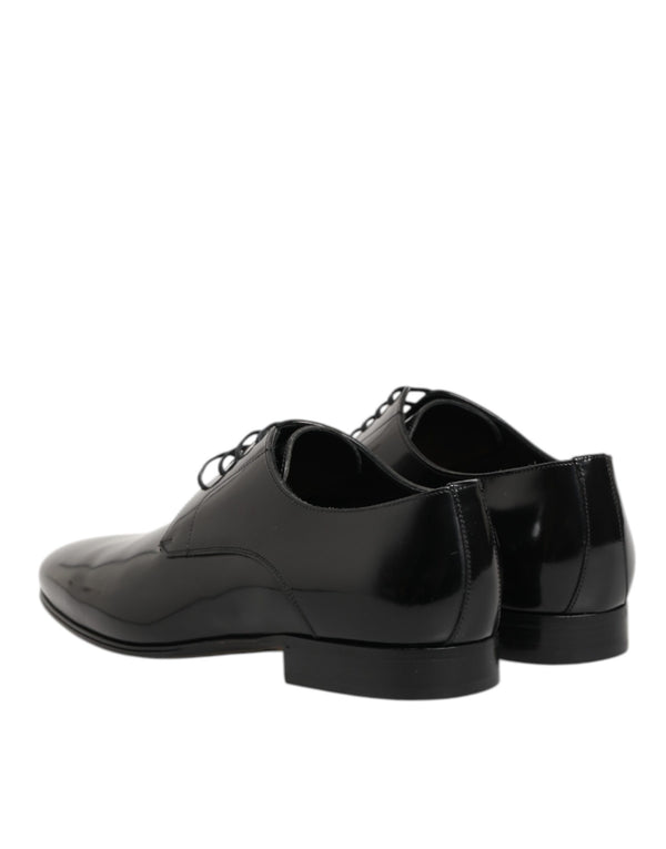 Schwarzes Kalbsleder Derby Herren Anzugschuhe