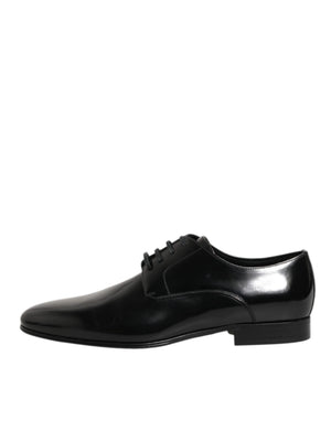 Schwarzes Kalbsleder Derby Herren Anzugschuhe