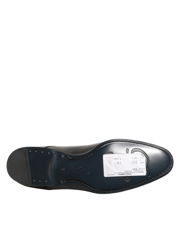 Schwarzes Kalbsleder Derby Herren Anzugschuhe