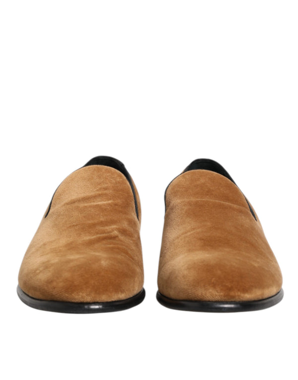 Braun Wildleder Slip On Männer Loafers Formale Schuhe