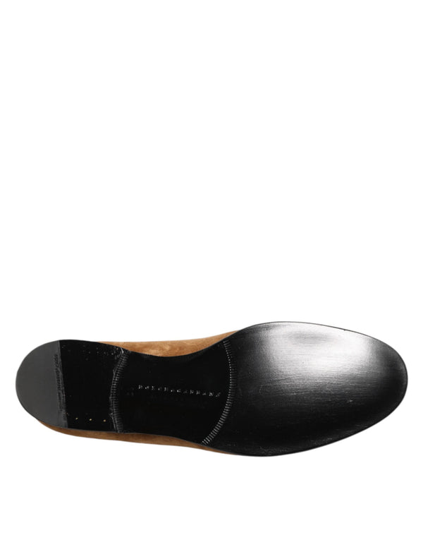 Braun Wildleder Slip On Männer Loafers Formale Schuhe