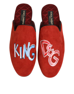 Rote Wildleder DG King Männer Hausschuhe Schuhe