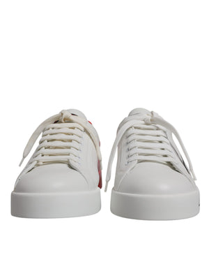Weiß Rot Portofino Low Top Männer Turnschuhe Schuhe