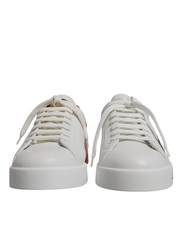 Weiß Rot Portofino Low Top Männer Turnschuhe Schuhe
