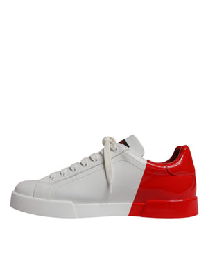 Weiß Rot Portofino Low Top Männer Turnschuhe Schuhe