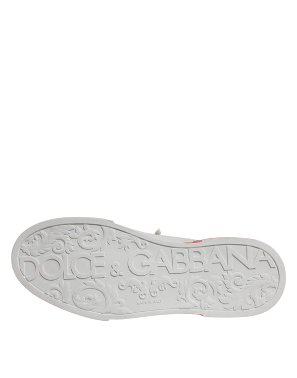 Weiß Rot Portofino Low Top Männer Turnschuhe Schuhe