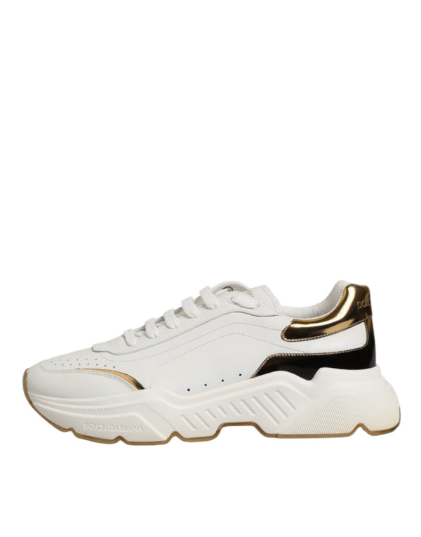 Weiß Gold Daymaster Low Top Turnschuhe Schuhe