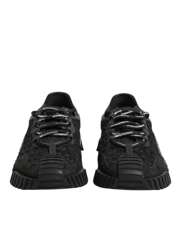 Schwarz Logo Lace Low Top NS1 Sneaker Schuhe