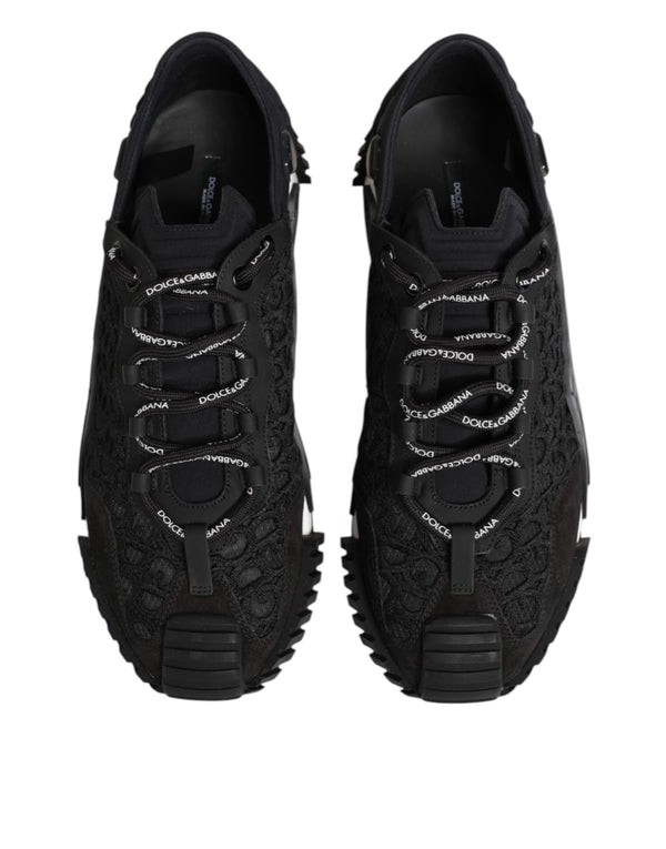 Schwarz Logo Lace Low Top NS1 Sneaker Schuhe