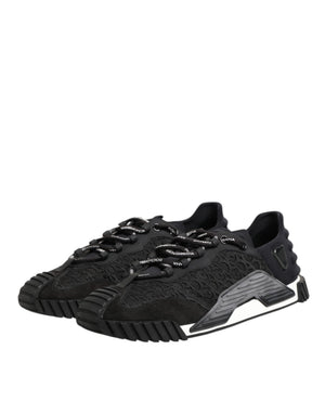 Schwarz Logo Lace Low Top NS1 Sneaker Schuhe