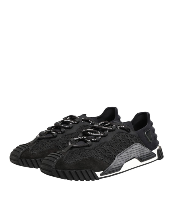 Schwarz Logo Lace Low Top NS1 Sneaker Schuhe