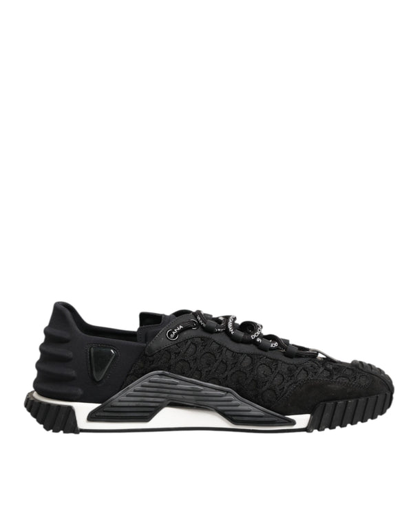 Schwarz Logo Lace Low Top NS1 Sneaker Schuhe