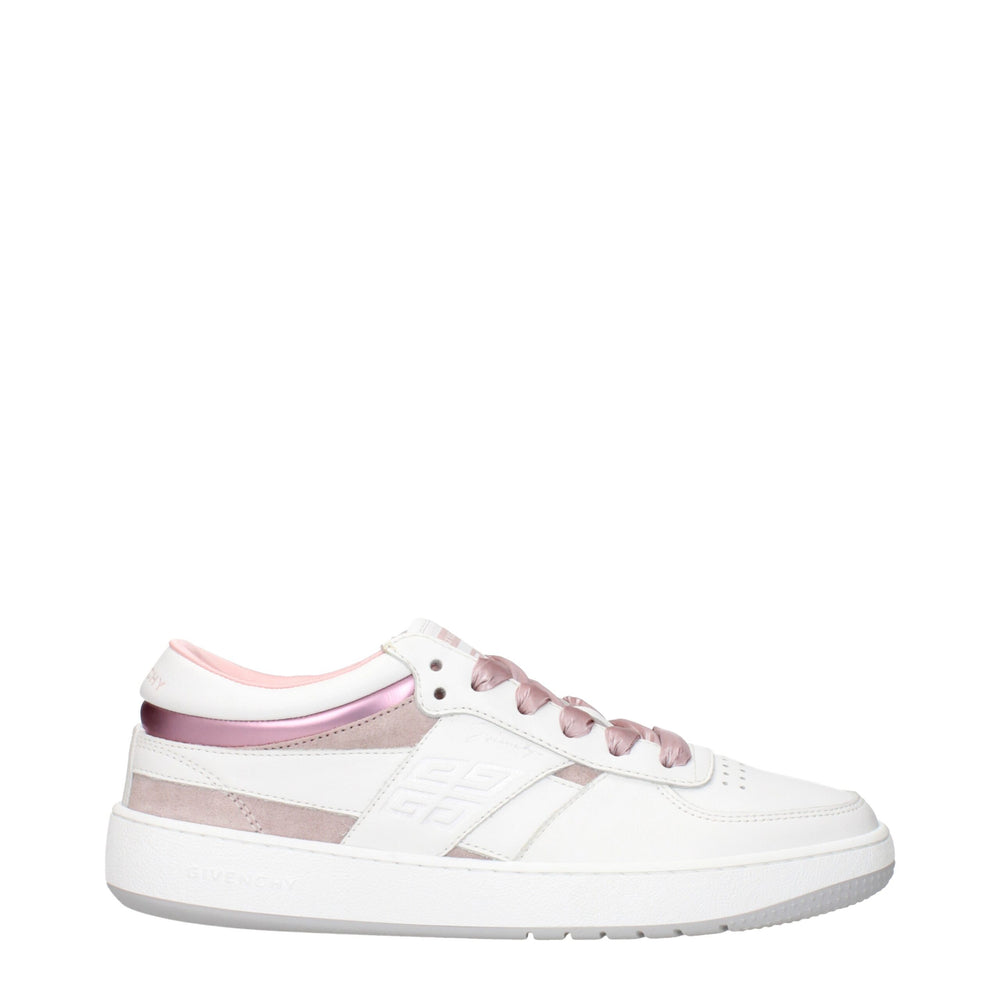 Weiße Leder-Sneaker mit niedrigem Schnitt