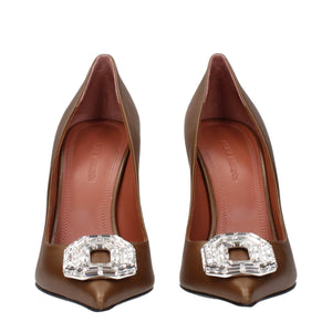 Braune Lederpumps