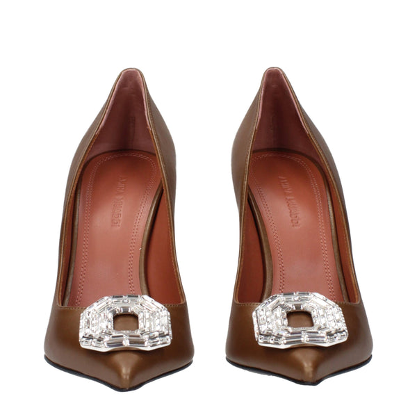 Braune Lederpumps