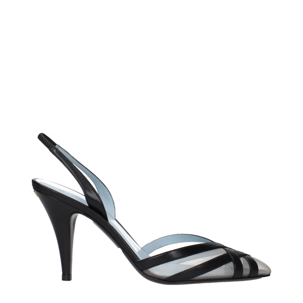 Schwarze Lederpumps