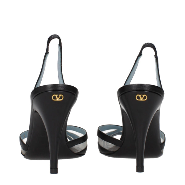 Schwarze Lederpumps