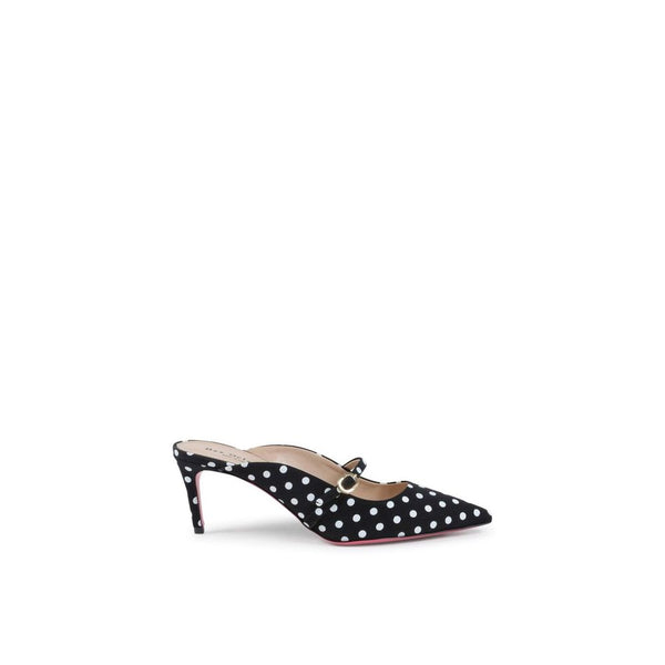 Bunte Leder-Plateau-Pumps