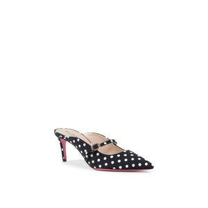 Bunte Leder-Plateau-Pumps