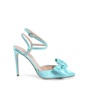 Satin-Pumps in Rosa