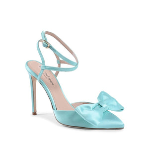 Satin-Pumps in Rosa
