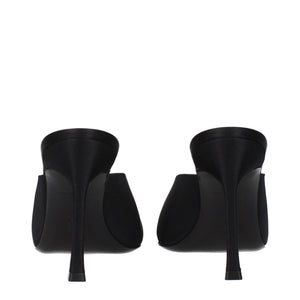 Schwarze Satin-Pumps
