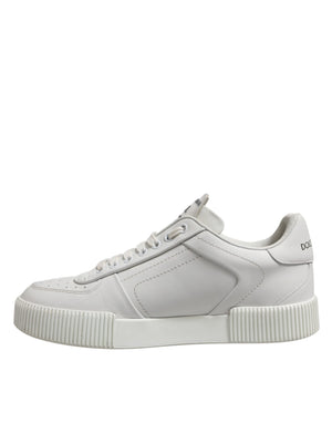 Weiß Leder MIAMI Low Top Turnschuhe Schuhe