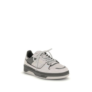Niedrige Sneaker aus Cremefarbenem Leder