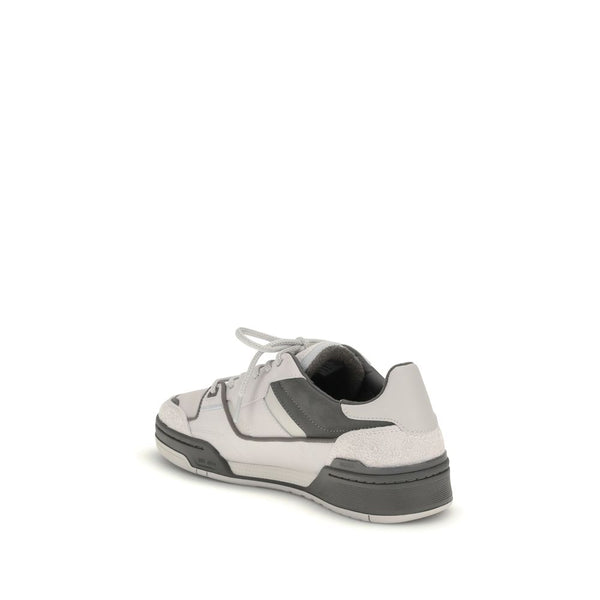 Niedrige Sneaker aus Cremefarbenem Leder