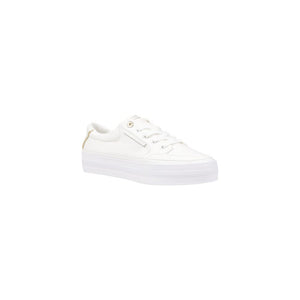 Cremefarbener Sneaker aus recycelter Baumwolle