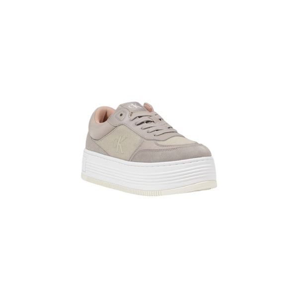 Beige Sneaker aus recycelter Baumwolle