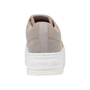 Beige Sneaker aus recycelter Baumwolle