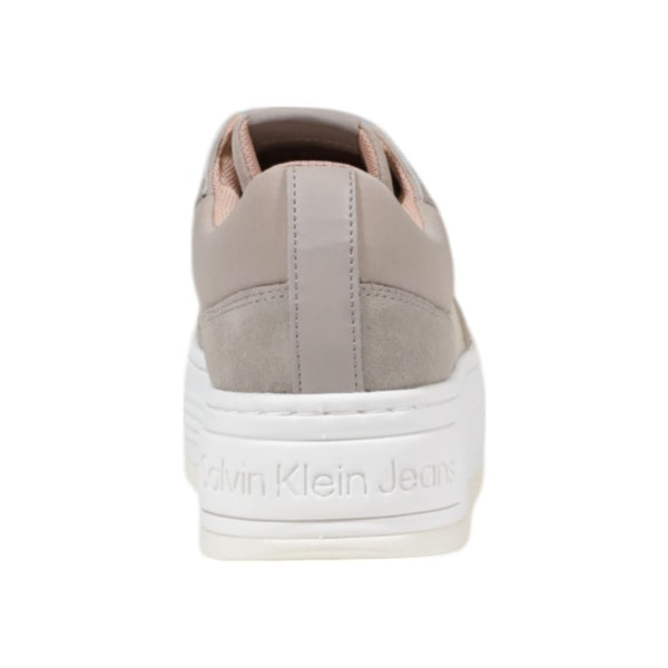 Beige Sneaker aus recycelter Baumwolle