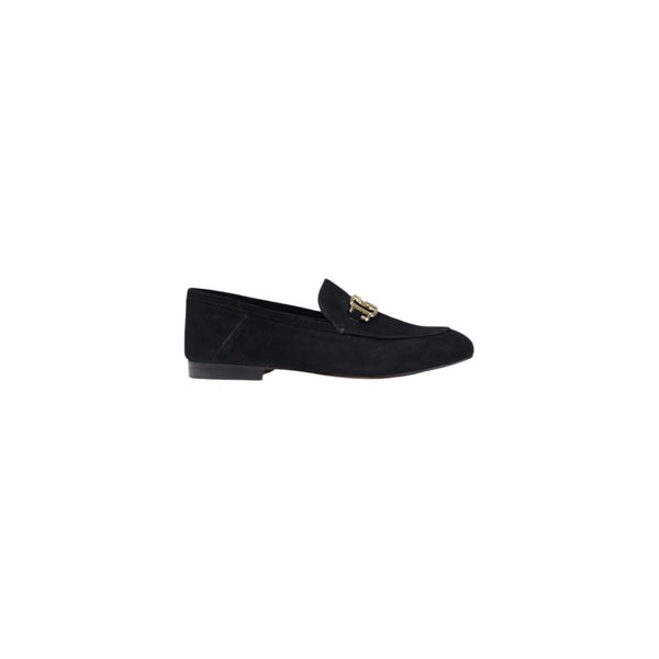 Schwarze Leder-Plateau-Pumps
